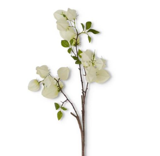 32" White Chinese Lantern Spray