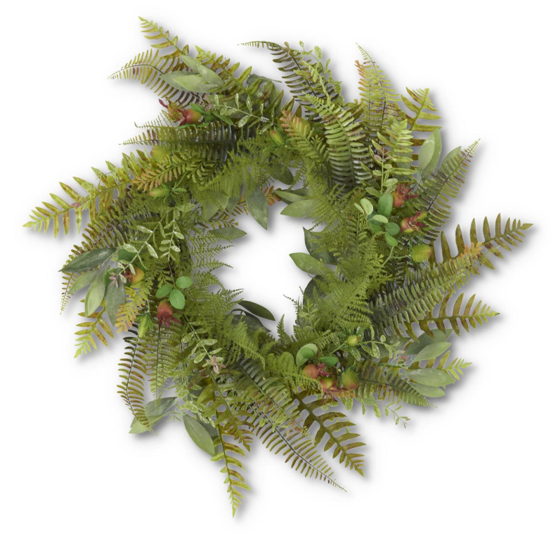 30" Mixed Fern & Thistle Wreath