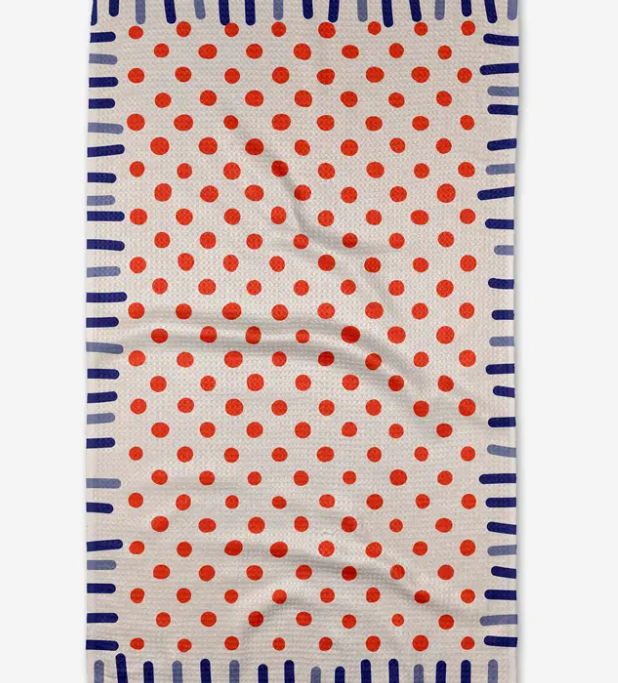 Navy "Fringe" Tea Towel