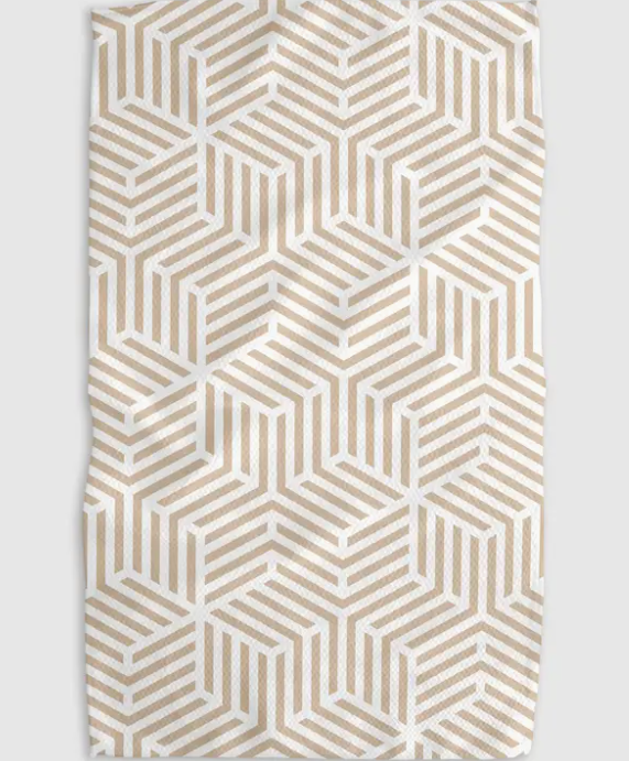 Stacked Cubes Tea Towel