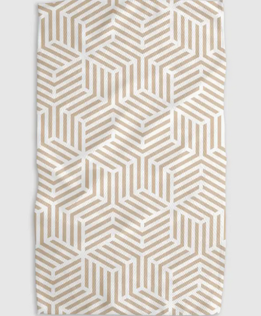 Stacked Cubes Tea Towel
