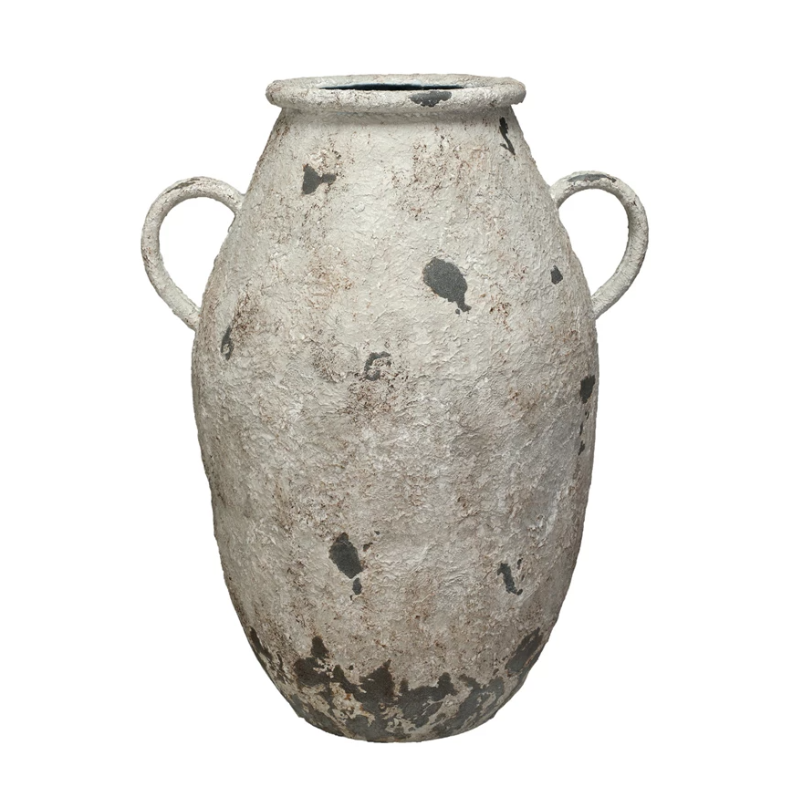 Metal Urn w/ Handles LG