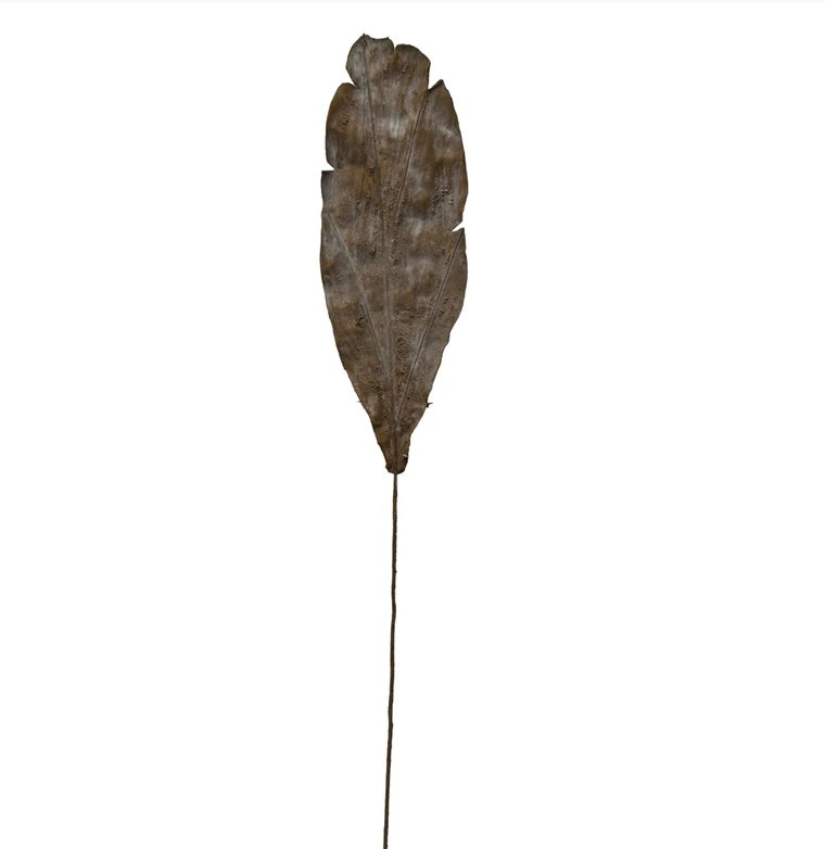 Faux Leaf w/ Dark Olive Plaster Finish
