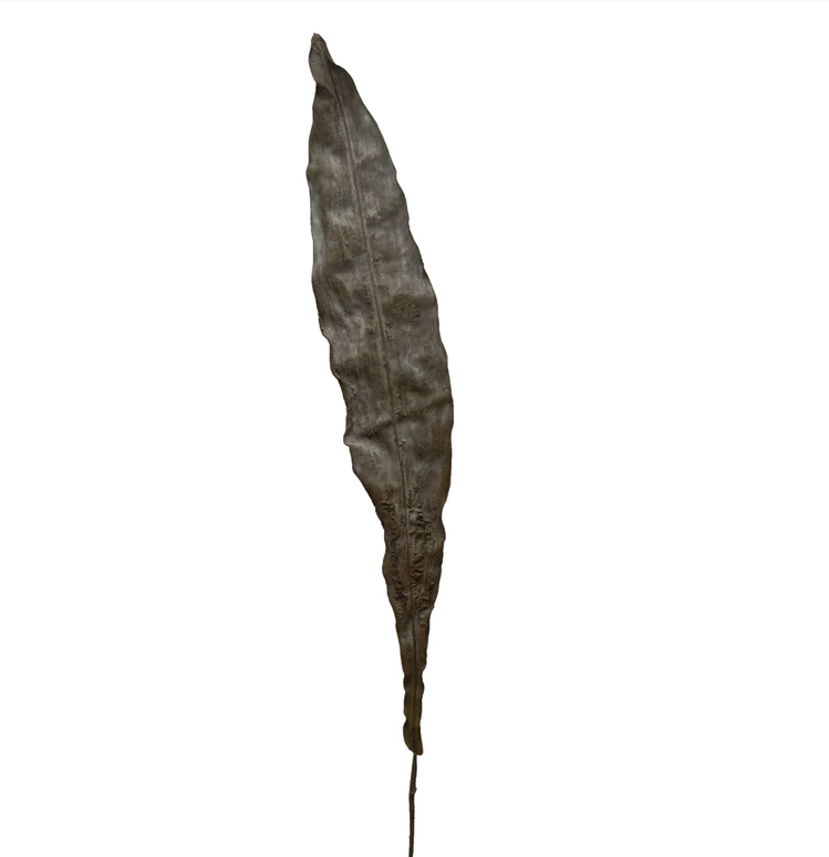 Faux Thin Leaf w/ Dark Olive Plaster Finish