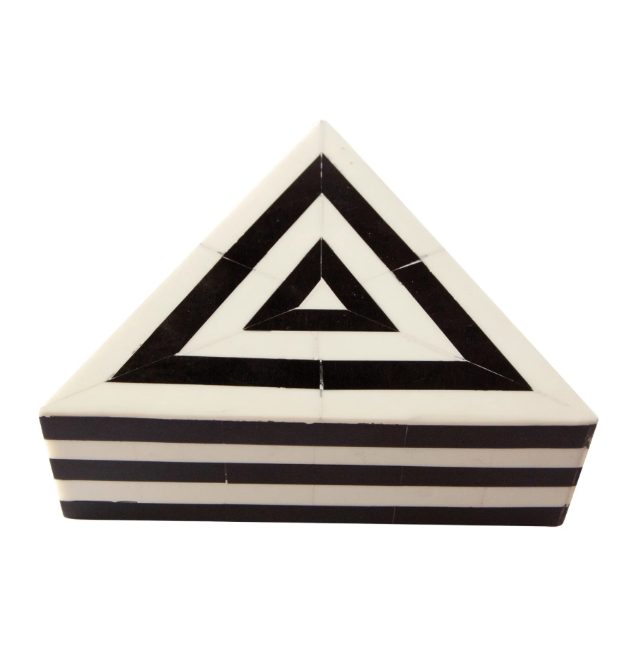 MDF & Resin Triangular Striped Box