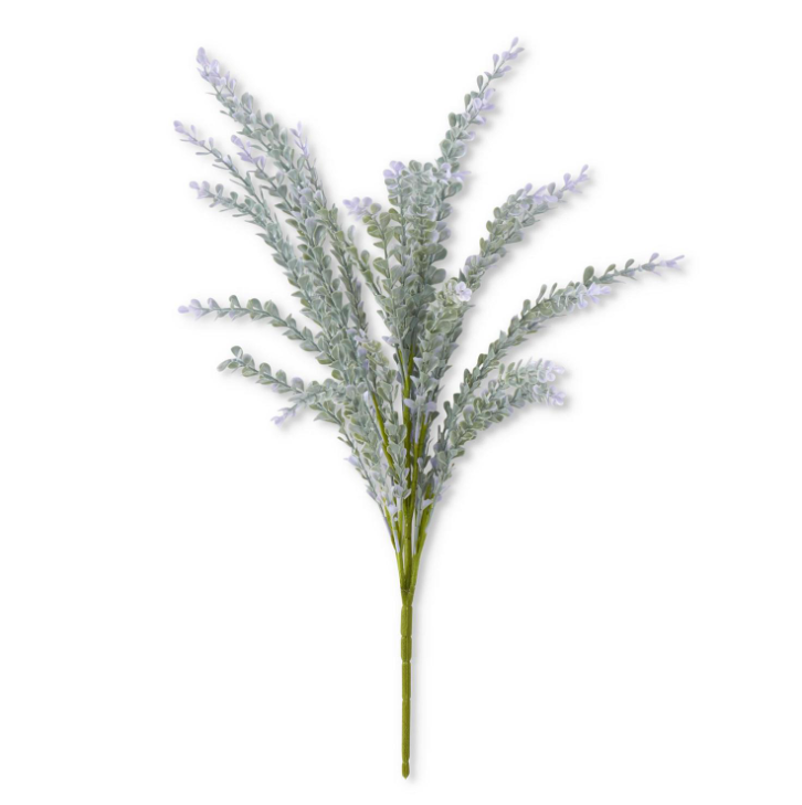 23 Inch Soft Green w/Purple Real Touch Bush