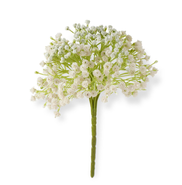 9 Inch White Babys Breath Pick