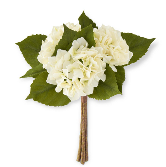 15 Inch White Hydrangea Bundle