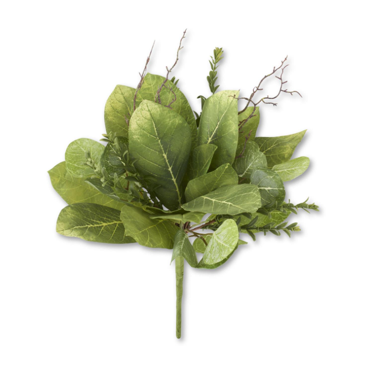 21 Inch Green Magnolia Leaf Myrtle & Twig Bush