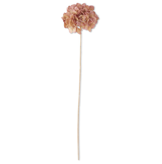 27 Inch Faux Pink Dried Hydrangea Stem