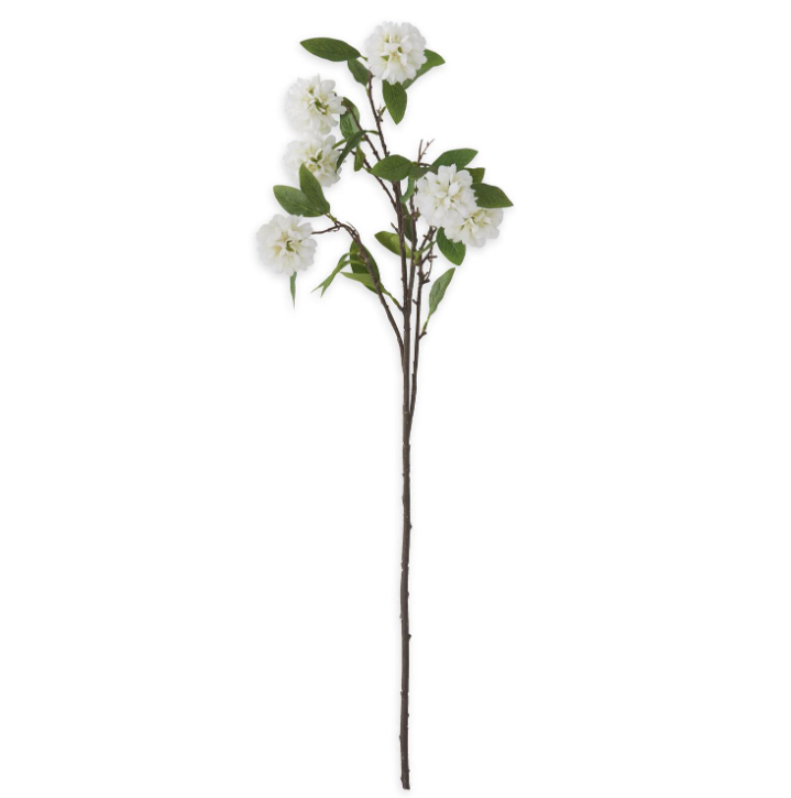 34 Inch White Kerria Spray