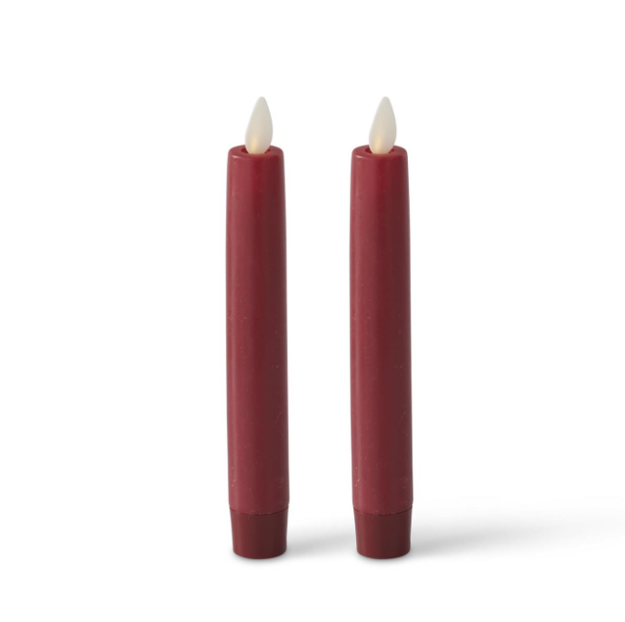 6" Burgundy Wax Luminara Taper