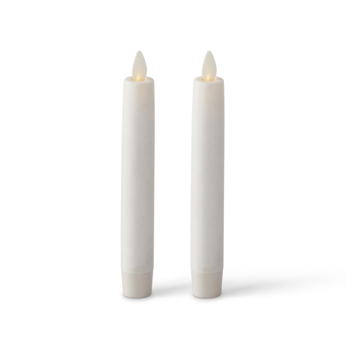 6" White Wax Luminara Taper