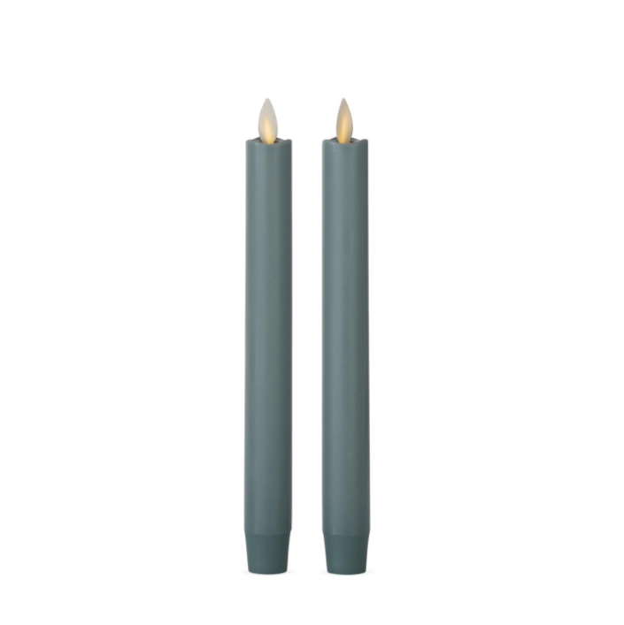 9.5" Iceberg Green Seaglass Wax Luminara Taper