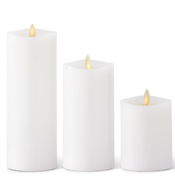 S - Medium White Wax Pillar
