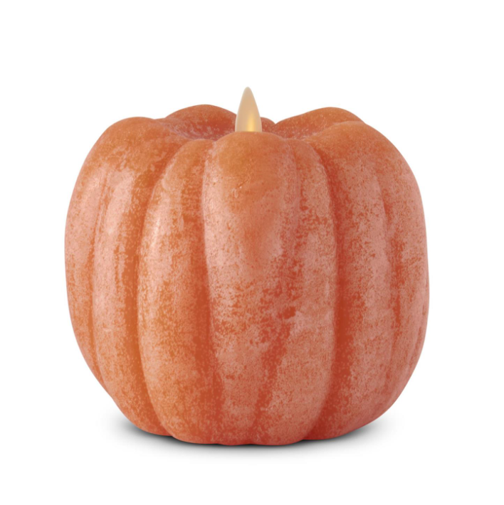 4.5" Orange Wax Pumpkin Luminara Candle