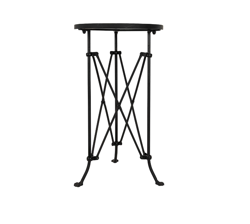 Wood & Metal Side Table w/ Claw Feet
