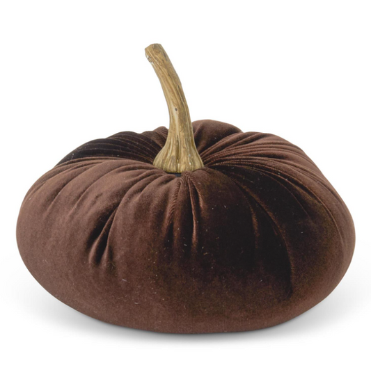 6" Burgundy Velvet Stuffed Pumpkin