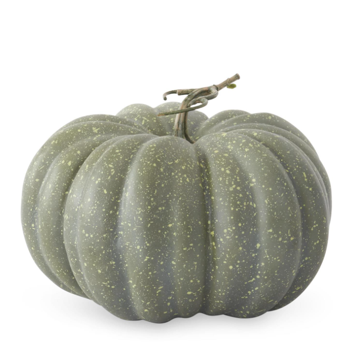 8" Green & Yellow Speckled Pumpkin