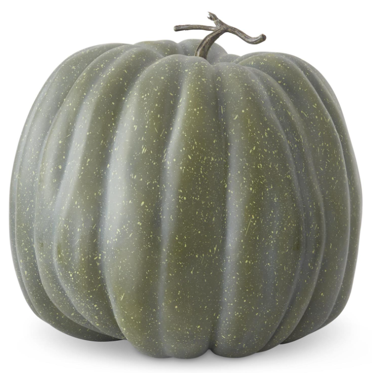 19" Green & Yellow Speckled Pumpkin