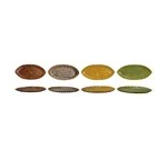 Taupe - Debossed Oval Stoneware Scalloped Plate
