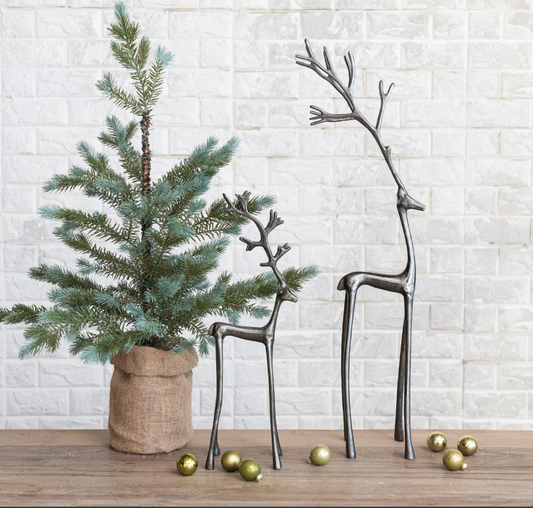 SM Cast Aluminum Gunmetal Reindeer