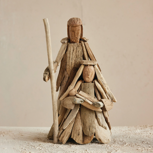Handmade Driftwood Holy Family