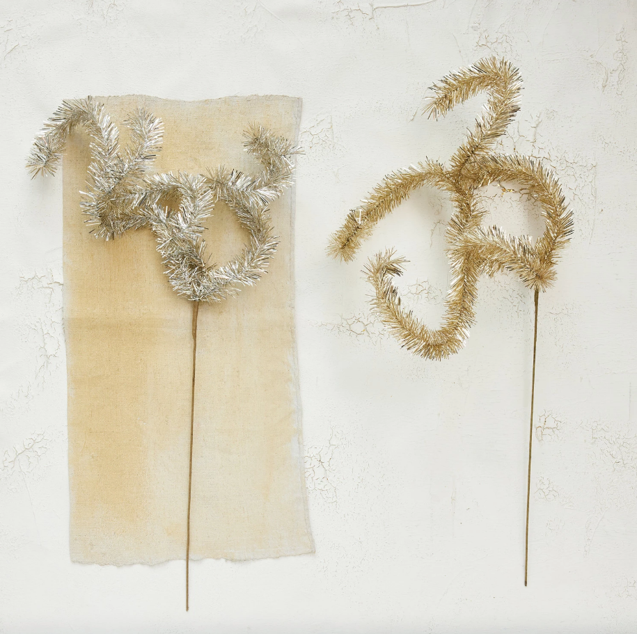 Antique Tinsel Stem - Silver