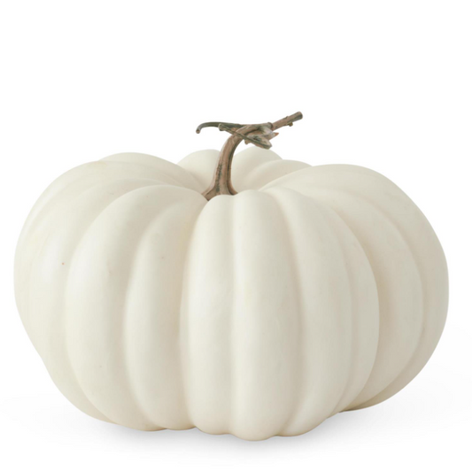 8" Cream Speckled Pumpkin