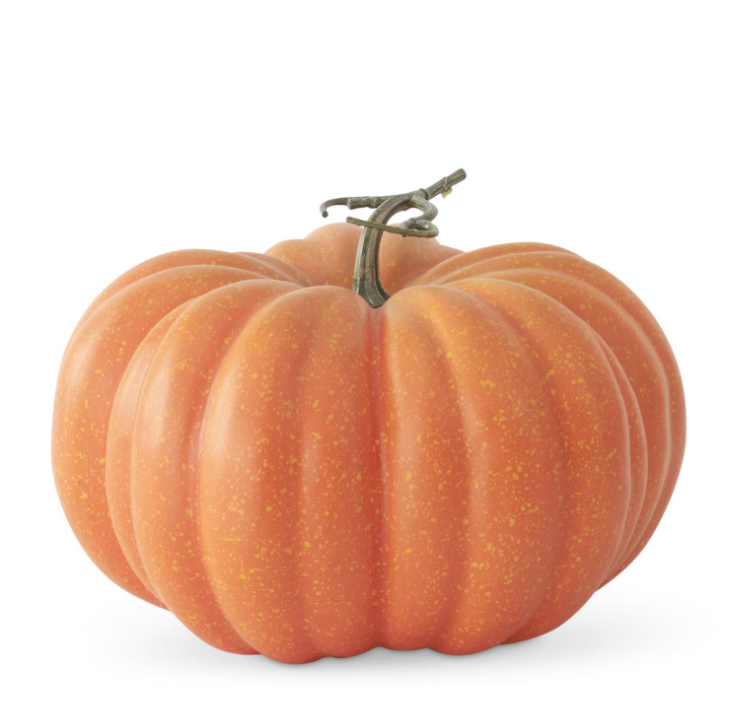 10" Orange Speckled Pumpkin