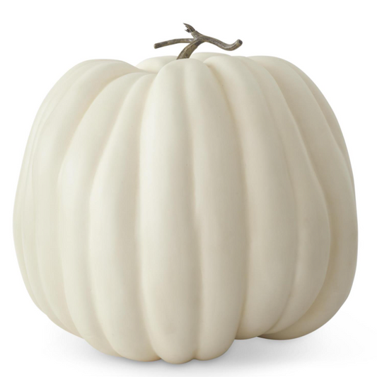19" Cream Speckled Pumpkin
