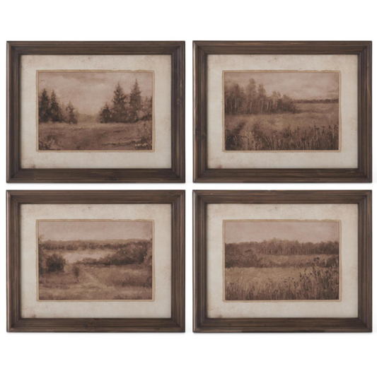 Dark Fir Wood Framed Naturescape