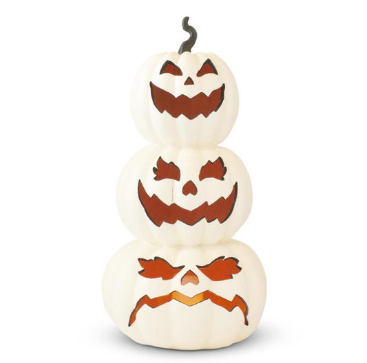 LED Flicker Flame Stacked Jack O Lantern