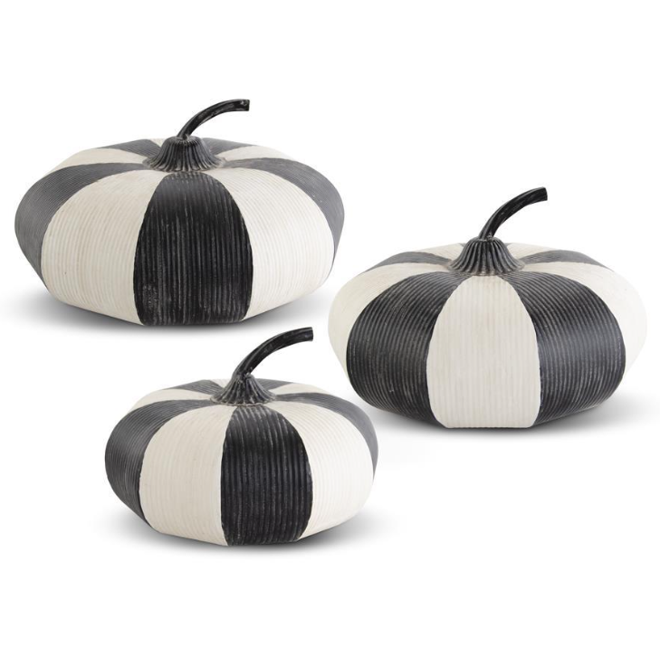 LG - B&W Metal Stackable Pumpkin