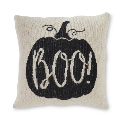 20" Cotton Knit BOO Pillow