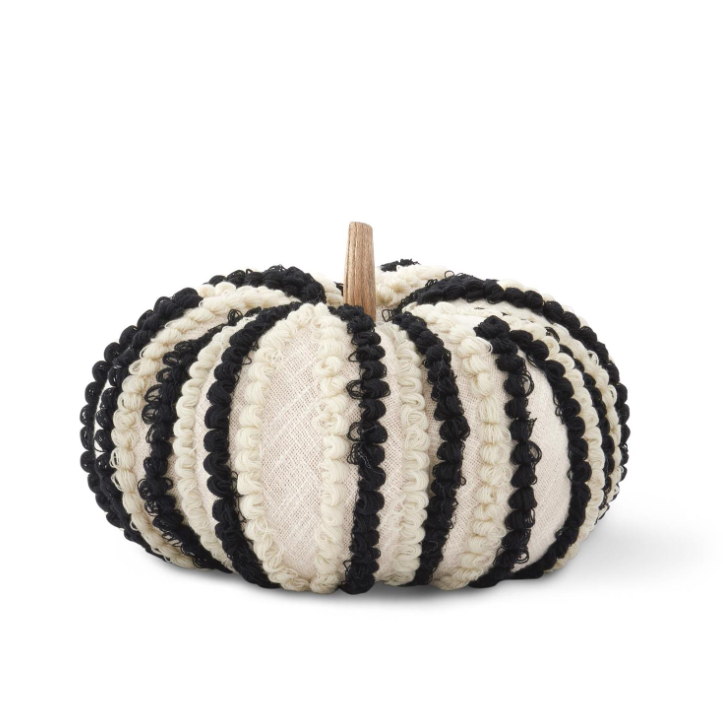 10.5" Knit Striped Pumpkin