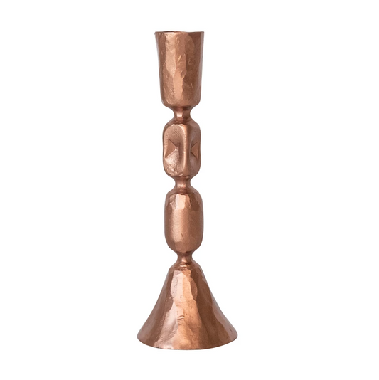 Copper Hand-Forged Cast Iron Taper Holder