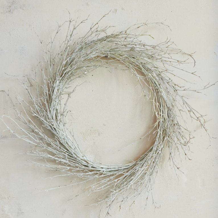 Antique White Birch Branch Wreath