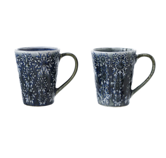 14oz Navy Winter Stoneware Mug