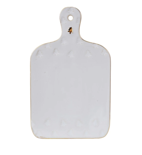 Debossed Tree Stoneware Cheese/Cutting Board