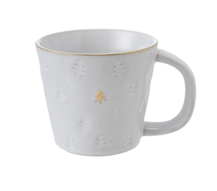 10oz Debossed Tree Stoneware Mug