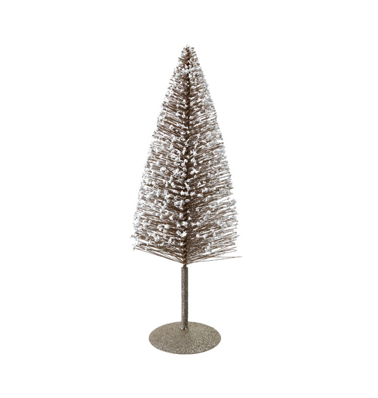 10.5" Bottle Brush Tree w/ Glitter