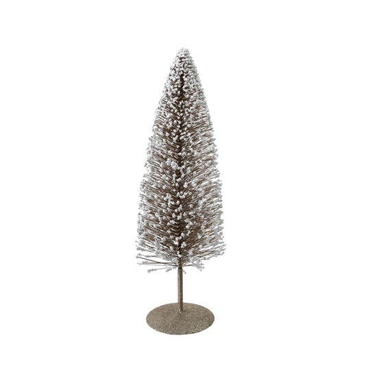 14" Bottle Brush Tree w/ Glitter