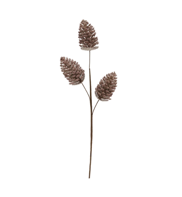 Champagne Glitter Pinecone Stem