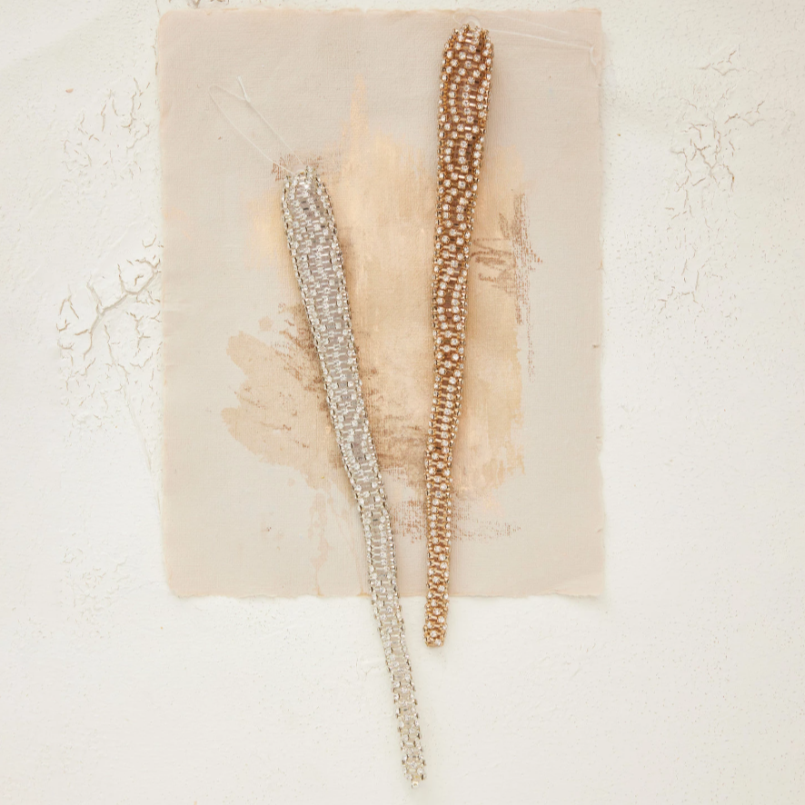Gold Rhinestone Icicle Ornament
