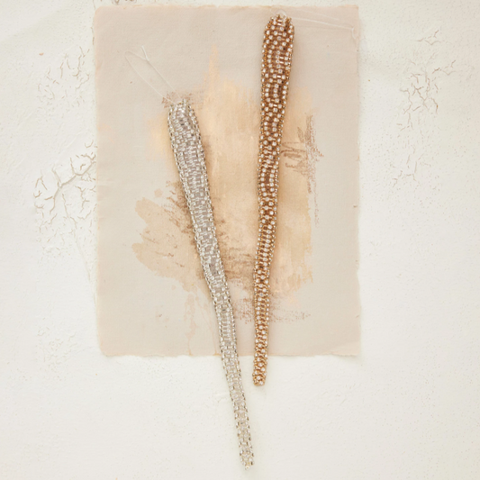 Silver Rhinestone Icicle Ornament