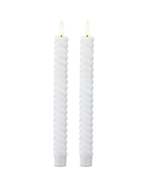 10" LED Spiral Taper Set - White