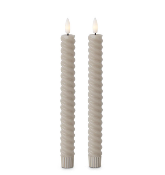 10" LED Spiral Taper Set - Taupe
