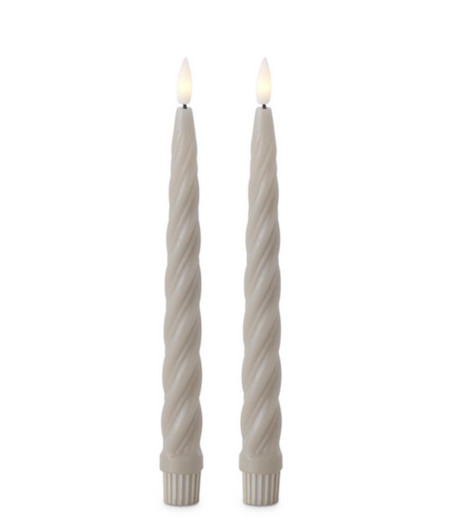 10" LED Thin Spiral Taper Set - Taupe