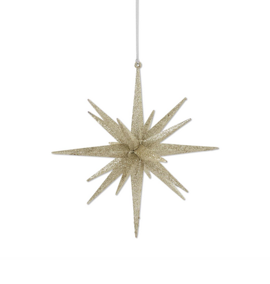 8" Champagne Glitter Star